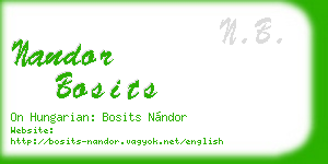 nandor bosits business card